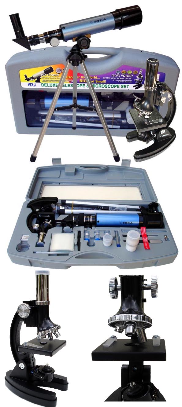 Telesc&oacute;pio 50mm Toya WXJ 90x + Microsc&oacute;pio 1200x Kit cient&iacute;fico 